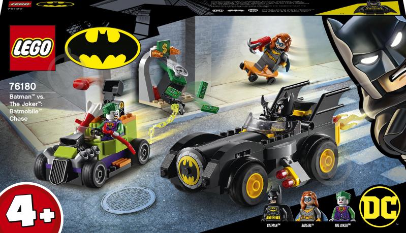 Конструктор LEGO Super Heroes DC Batman™: Бетмен проти Джокера: погоня на бетмобілі 76180 - фото 1