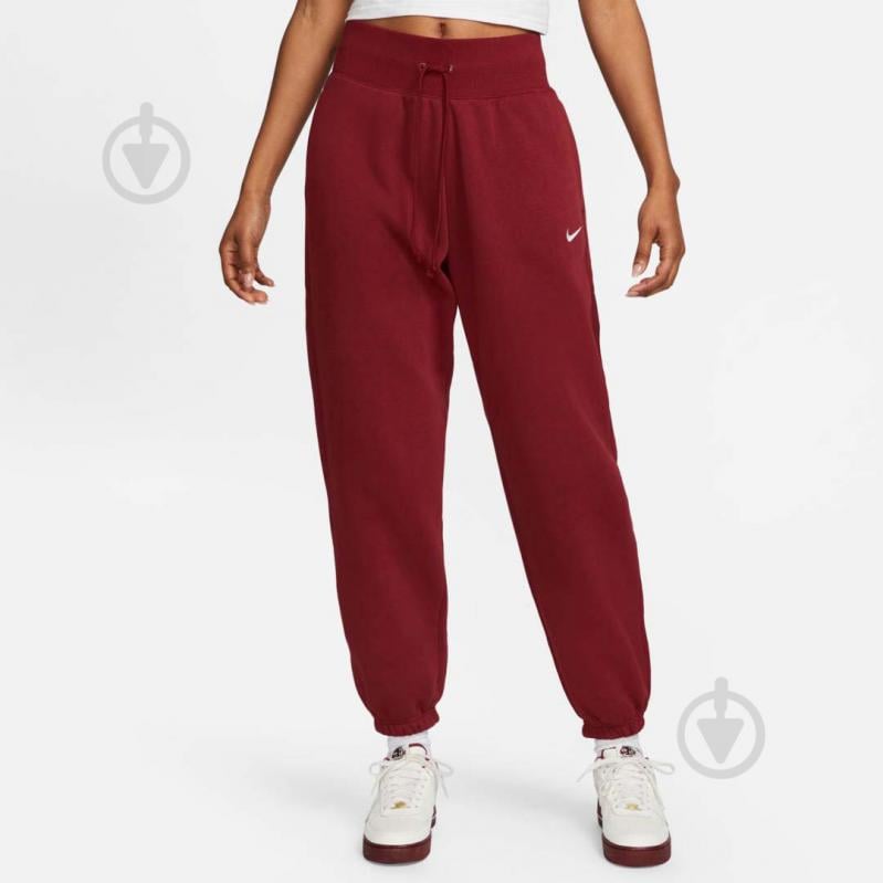 Штани Nike W NSW PHNX FLC HR OS PANT DQ5887-677 р. M червоний - фото 1