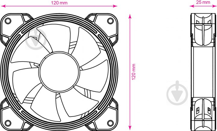 Корпусний кулер 2E Gaming Air Cool 2E-ACF120B-RGB - фото 8