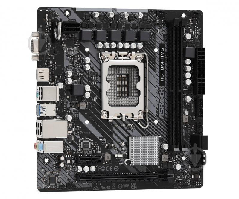 Материнська плата ASRock H610M-HVS (Socket 1700, Intel H610, micro ATX) - фото 2
