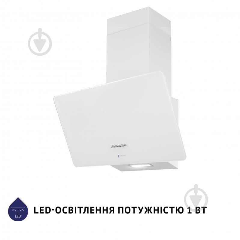 Вытяжка Minola HDN 6224 WH 700 LED декоративная наклонная - фото 3