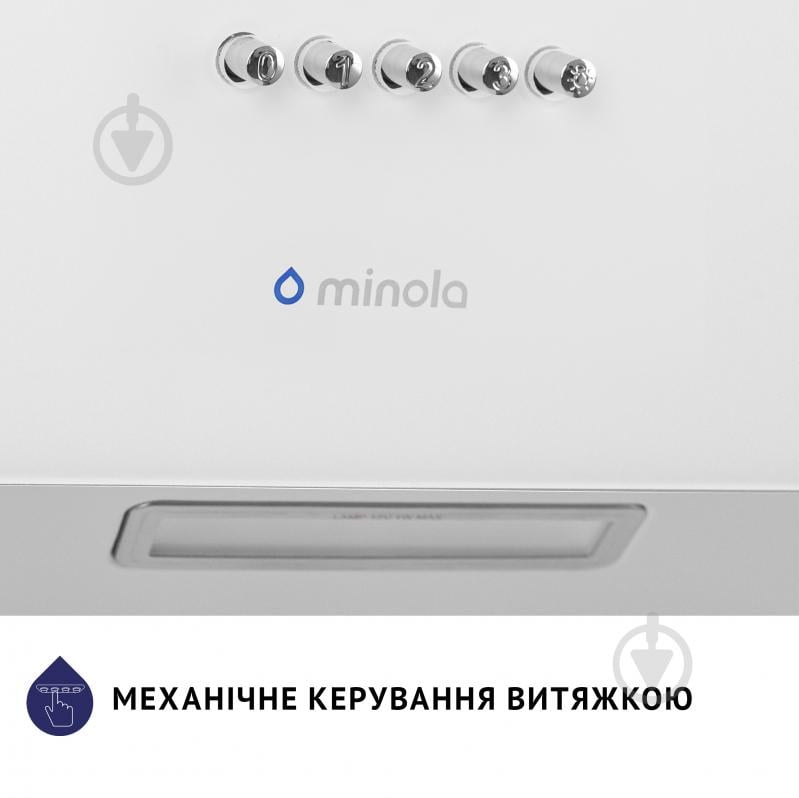 Вытяжка Minola HDN 6224 WH 700 LED декоративная наклонная - фото 9