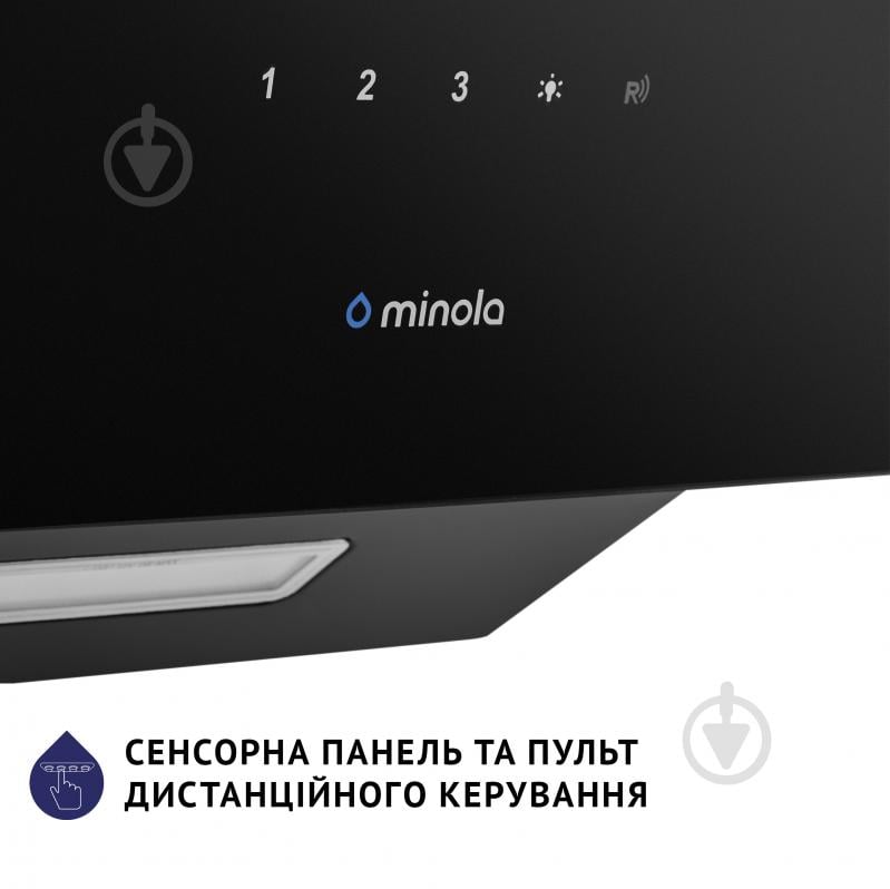 Витяжка Minola HVS 5224 BL 700 LED декоративна похила - фото 9