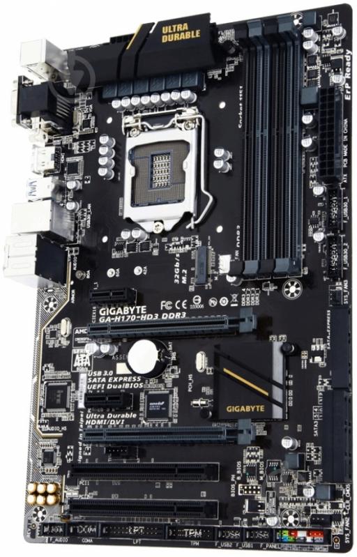 Материнська плата Gigabyte GA-H170-HD3 DDR3 (Socket 1151, Intel H170, ATX) - фото 2