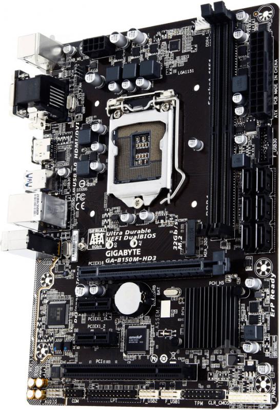 Материнская плата Gigabyte GA-B150M-HD3 DDR3 (Socket 1151, Intel B150, mirco ATX) - фото 2