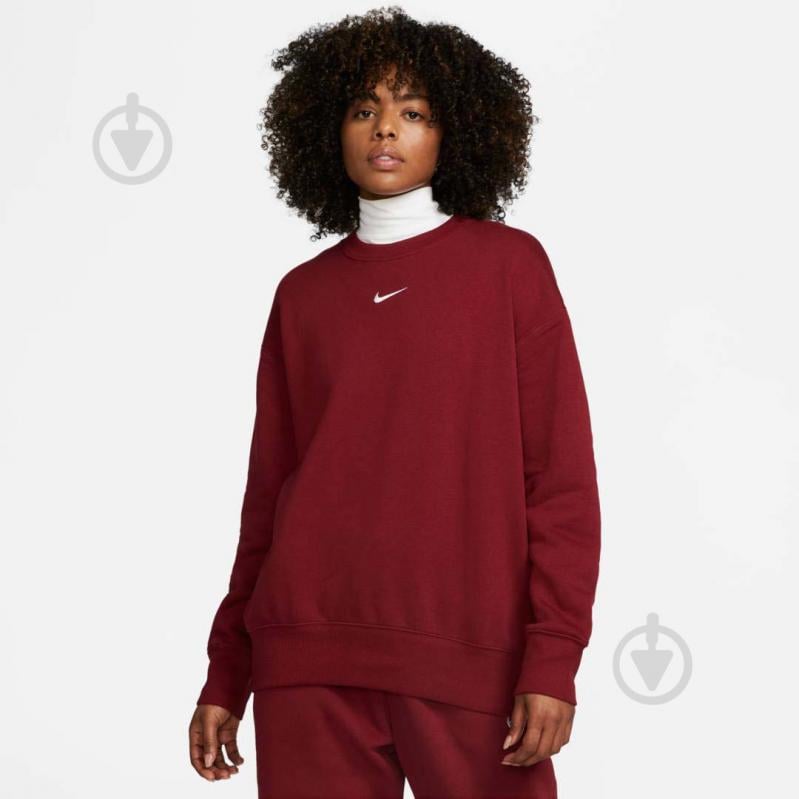 Свитшот Nike W NSW PHNX FLC OS CREW DQ5733-677 р.S красный - фото 1