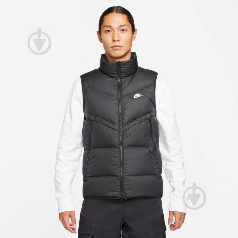 Жилет Nike M NSW SF WINDRUNNER VEST DD6817-010 р.XL черный - фото 10