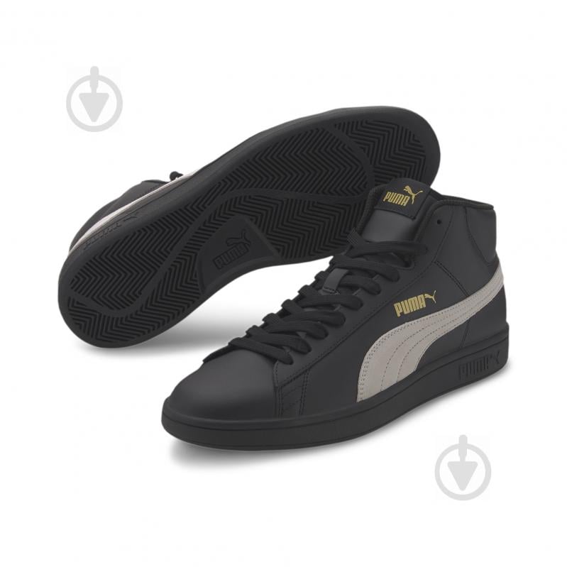 Кросівки чоловічі зимові Puma Puma Smash v2 Mid L 36692411 р.46 чорні із білим - фото 2