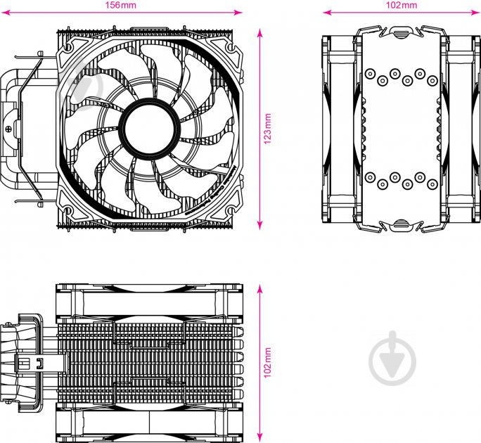 Процесорний кулер 2E Gaming Air Cool 2E-AC120D6-ARGB - фото 12