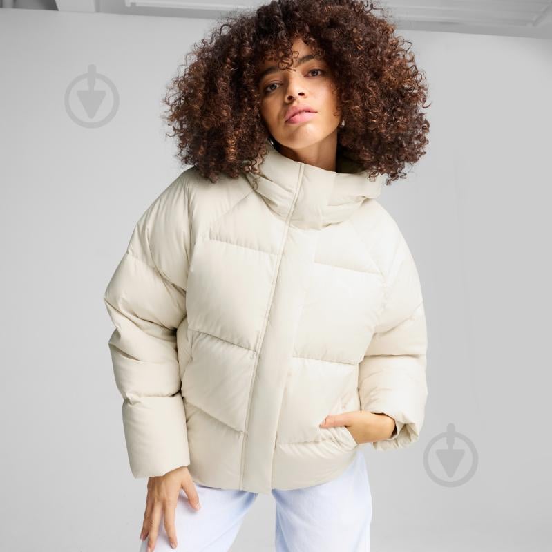 Пуховик жіночий зимовий Puma DOWN PUFFER JACKET 62648787 р.M бежевий - фото 3