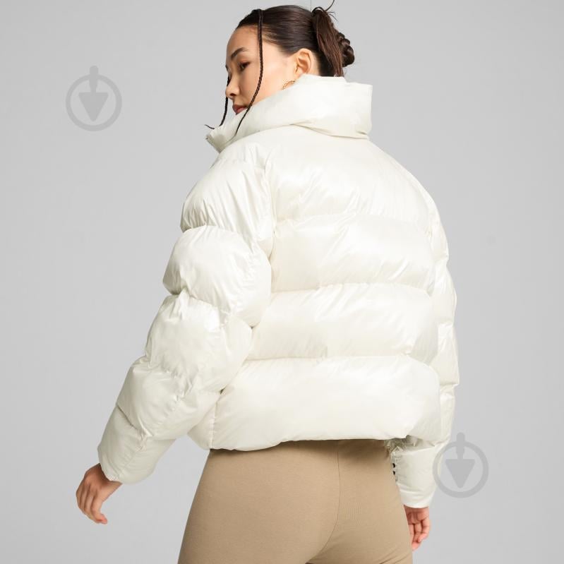 Куртка женская зимняя Puma SHINY PUFFER JACKET 62651487 р.M бежевая - фото 4