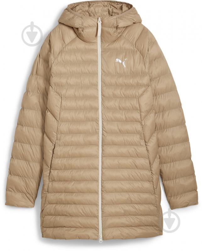 Пуховик женская зимняя Puma PACKLITE PRIMALOFT LONG HOODED JACKET 84940667 р.M светло-коричневый - фото 1