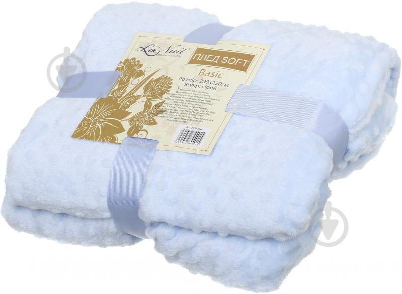 Плед Basic Soft 200x220 см голубой La Nuit - фото 2