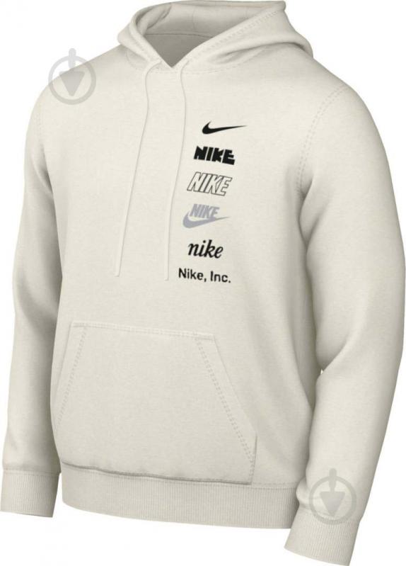 Джемпер Nike CLUB+ BB PO HOODIE MLOGO DX0783-030 р. M бежевый - фото 6