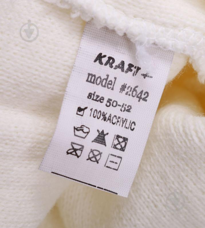 Шапочка детская для девочки Kraft+ арт. 2642 р.50-52 молоко - фото 4 Шапочка детская для девочки Kraft+ арт. 2642 р.50-52 молоко - фото 4