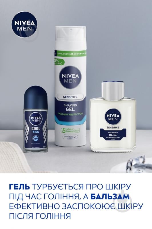 Набір для чоловіків Nivea MEN SENSITIVE CARE 2024 з косметичкою - фото 6