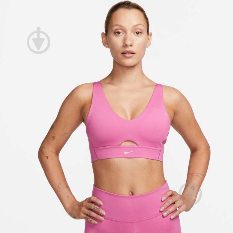 Бра Nike W NK DF INDY PLUNGE CUTOUT BRA DV9837-665 р.XS рожевий - фото 1