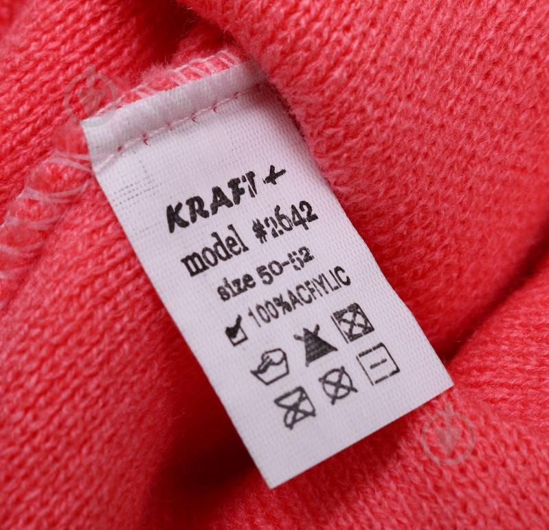 Шапочка детская для девочки Kraft+ арт. 2642 р.50-52 персик - фото 4