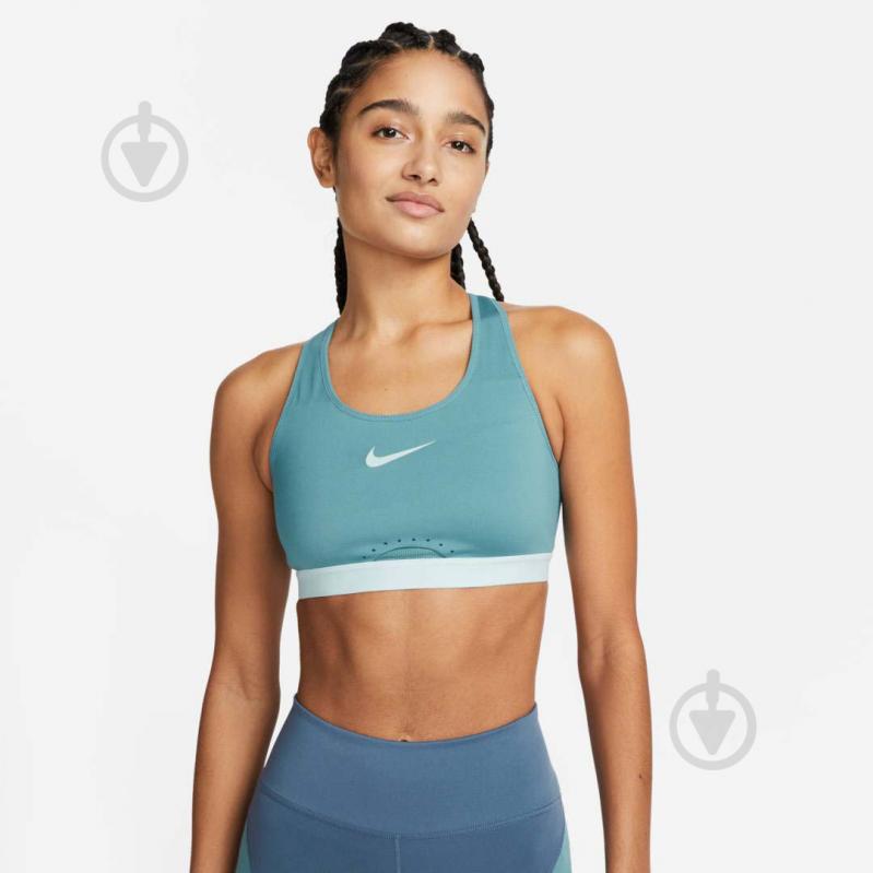 Бра Nike W NK DF SWSH HS BRA DD0428-440 р.M-F/G голубой - фото 1