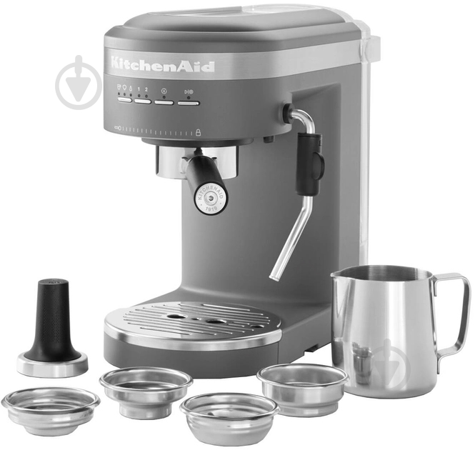 Кавоварка ріжкова KitchenAid 5KES6403EDG сіре вугілля - фото 1