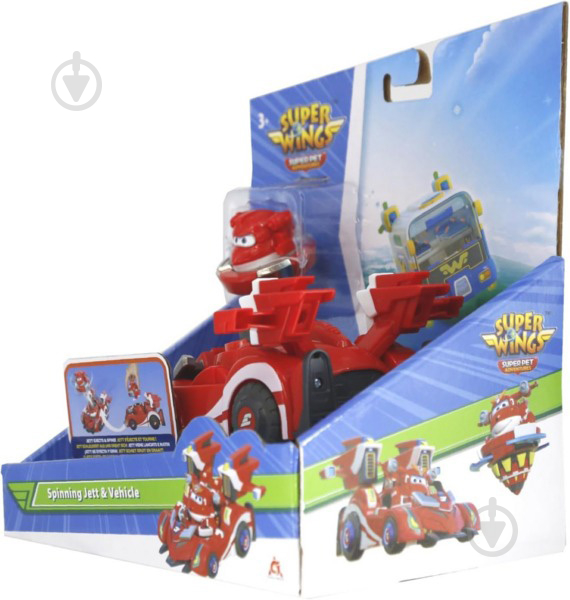 Игровой набор Super Wings Spinning Vehicle Джетт EU770310 - фото 3