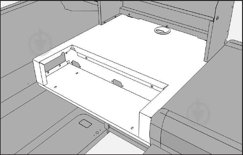 Рабочее место для денежного ящика KB KR C02 00 00 FT-100 (9007) К - фото 2