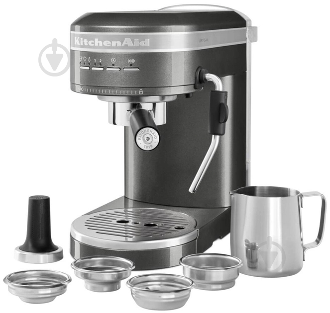 Кофеварка рожковая KitchenAid 5KES6503EMS серебряный медальон - фото 1