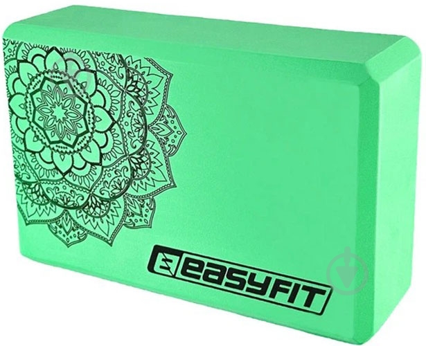 Блок для йоги EasyFit EF-1819-M зеленый - фото 2