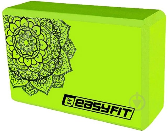 Блок для йоги EasyFit EF-1819-G зеленый - фото 2