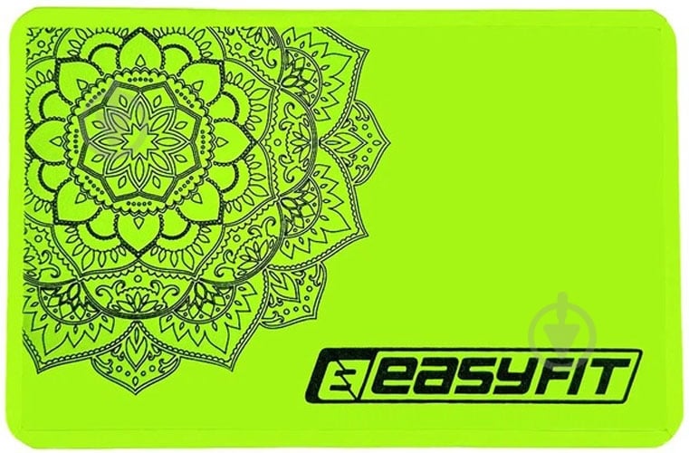 Блок для йоги EasyFit EF-1819-G зеленый - фото 1