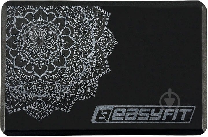 Блок для йоги EasyFit EF-1819-B черный - фото 1
