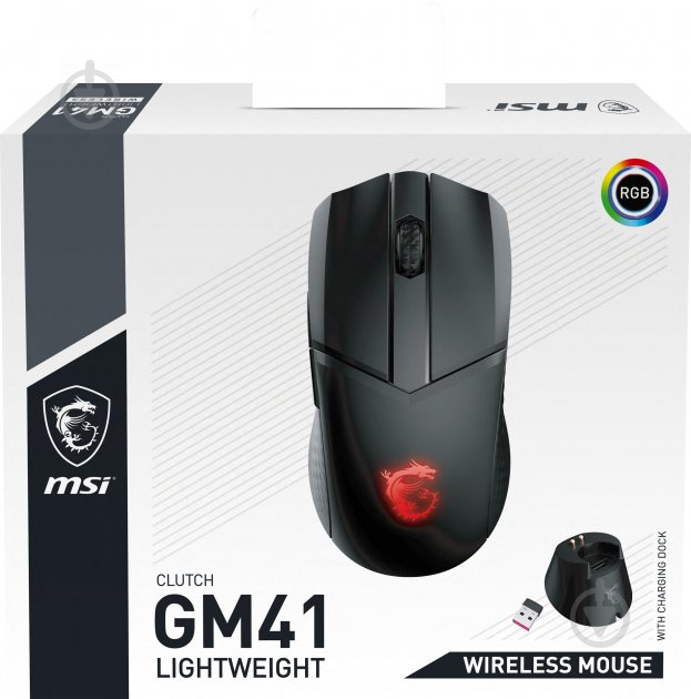 Мышь MSI Clutch GM41 Lightweight Wireless - фото 16