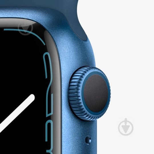 Смарт-часы Apple Watch Series 7 GPS 41mm blue Aluminium Case with Abyss Blue Sport Band (MKN13UL/A) - фото 3