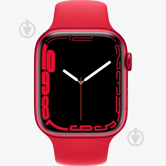 Смарт-часы Apple Watch Series 7 GPS 45mm (PRODUCT) red Aluminium Case with (PRODUCT)RED Sport Band (MKN93UL/A) - фото 2