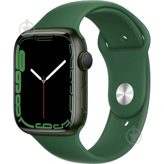 Смарт-часы Apple Watch Series 7 GPS 45mm green Aluminium Case with Clover Sport Band (MKN73UL/A) - фото 1