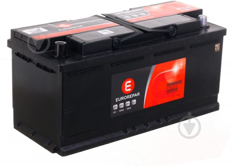 Аккумулятор автомобильный EUROREPAR AGM 105Ah 950A 12V 1675683680 «+» справа (1675683680) - фото 1