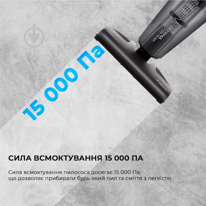 Пылесос циклонный Deerma DX115C Corded Hand Stick Vacuum Cleaner black - фото 3