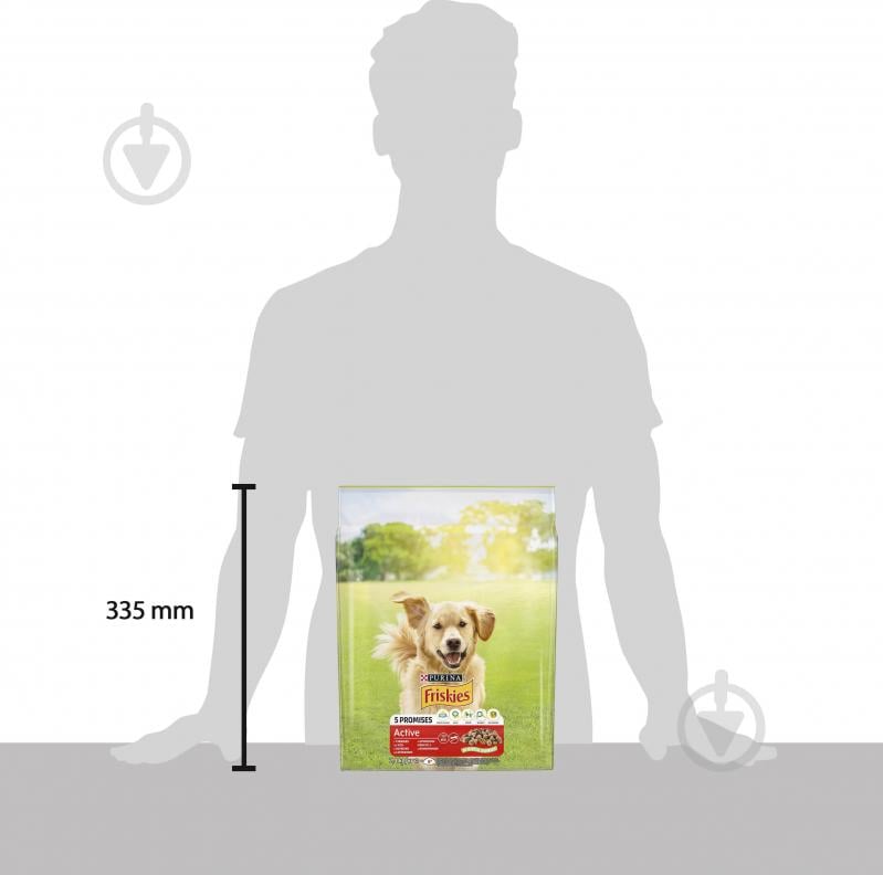 Корм сухий FRISKIES by Purina Active для дорослих собак з підвищеною активністю з яловичиною 2,4 кг - фото 7
