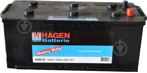 Аккумулятор автомобильный HAGEN BATTERIE 69010 190Ah 1000A 12V «+» слева - фото 1