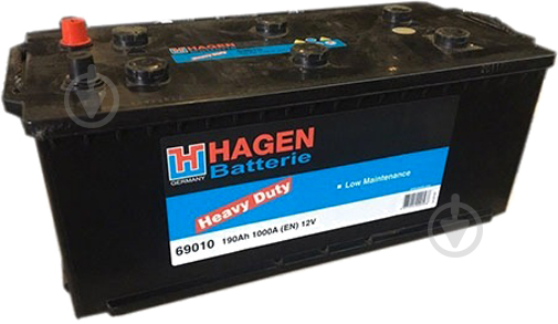 Аккумулятор автомобильный HAGEN BATTERIE 69010 190Ah 1000A 12V «+» слева - фото 2