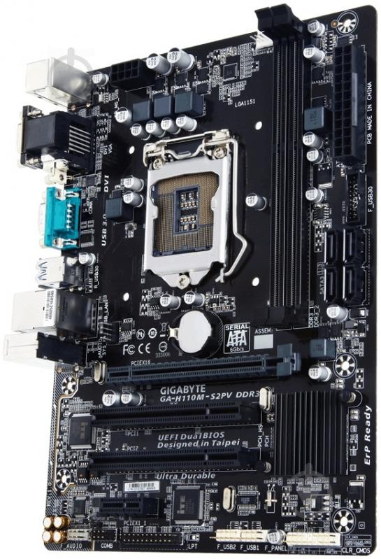 Материнская плата Gigabyte  GA-H110M-S2PV DDR3 (s1151, Intel H110, PCI-Ex16) - фото 2