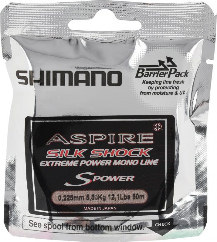 Леска Shimano Aspire 50м 0.22мм 5,5кг - фото 2 Леска Shimano Aspire 50м 0.22мм 5,5кг - фото 2