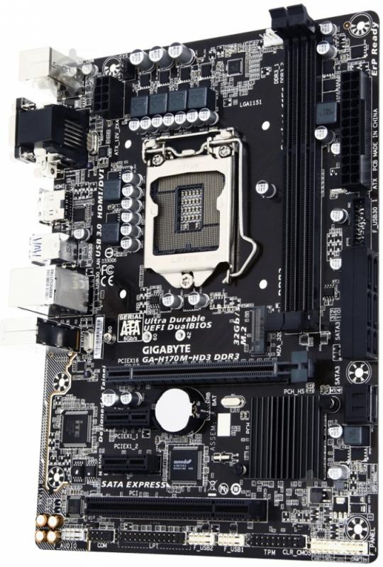 Материнська плата Gigabyte GA-H170M-HD3 DDR3 (Socket 1151, Intel H170, mirco ATX) - фото 2