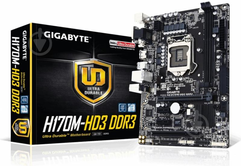 Материнская плата Gigabyte GA-H170M-HD3 DDR3 (Socket 1151, Intel H170, mirco ATX) - фото 4