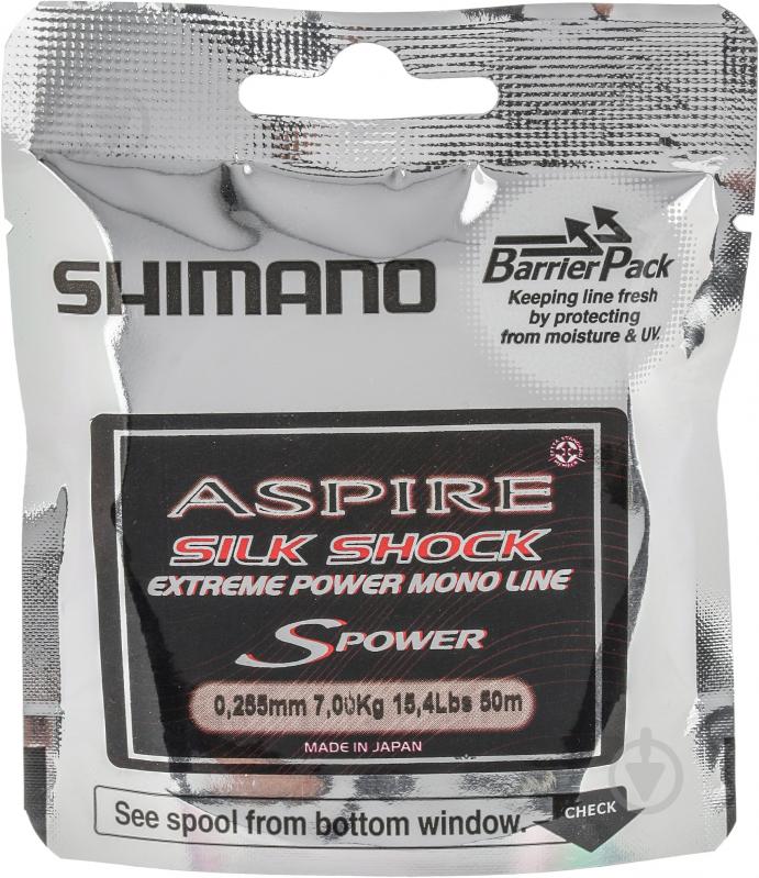 Леска Shimano Aspire 50м 0.25мм 7кг - фото 2 Леска Shimano Aspire 50м 0.25мм 7кг - фото 2