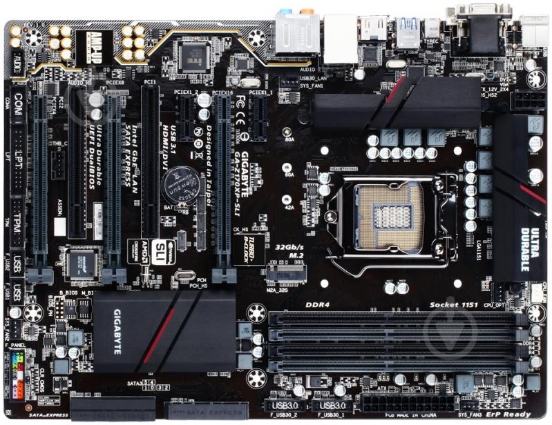 Материнська плата Gigabyte GA-Z170XP-SLI (Socket 1151, Intel Z170, ATX) - фото 1