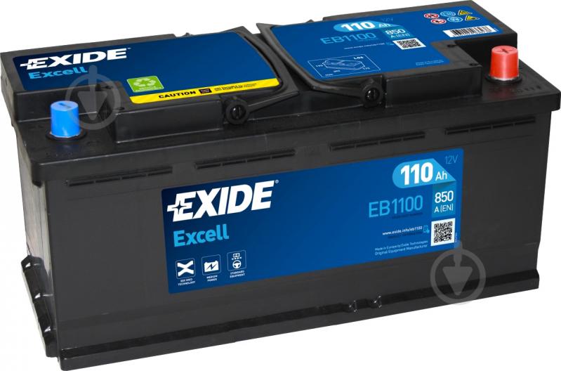 Аккумулятор автомобильный EXIDE Excell 110Ah 850A 12V «+» справа - фото 1