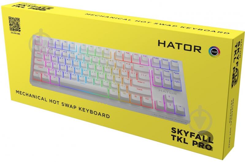 Клавиатура Hator Skyfall 2 TKL Pro (HTK-751) white - фото 6