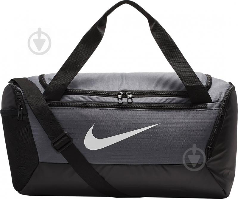 Спортивна сумка Nike Brasilia BA5957-026 чорний із сірим - фото 1