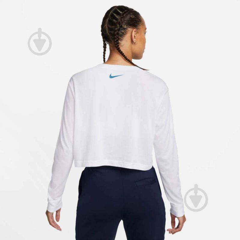 Футболка Nike W NKCT DF TEE LS SLAM CROP DZ3797-100 р.M белый - фото 2